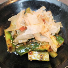 Cucumber appetizer (plum sauce, mentaiko mayonnaise, salt sauce) each