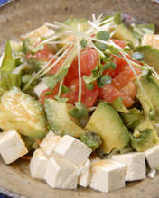 Avocado and tofu salad