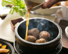 Teppan-yaki(cooked on a griddle)