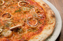 Seafood pizza