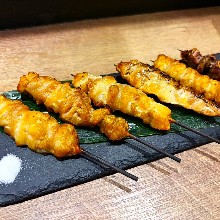 Assorted grilled chicken skewers, 6 kinds