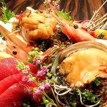 Assorted sashimi