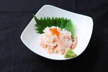 Crab sashimi