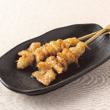 Chicken skin skewer