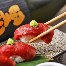 Horse meat sushi