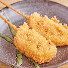 Fried lotus root skewer