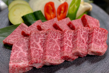 Charcoal grilled meat
