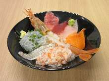 Seafood rice bowl of the day
