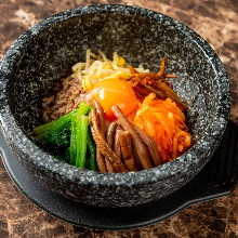 Stone grilled bibimbap