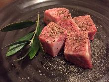 Diced steak