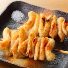 Chicken skin skewer