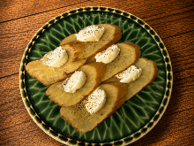 Smoked Pickled Daikon (Iburigakko) with Zao Cream Cheese