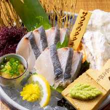 Spanish mackerel sashimi