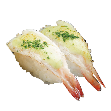 Seared shrimp