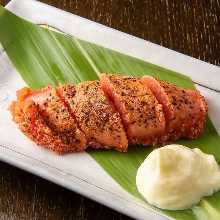 Seared spicy cod roe