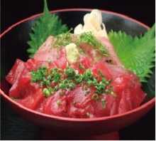 限定おまかせ漬け丼（島魚を醤油タレに漬けました）