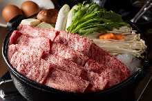 人気No.1 黒毛和牛すき焼き 1人前