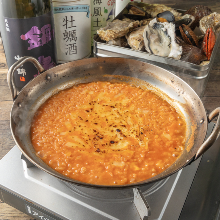 ガンガン焼きの出汁で作る、〆のリゾット