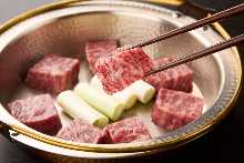 神戸牛の革新的すき焼き