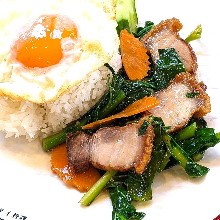 カイラン菜炒めご飯