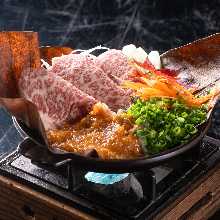 우삼겹 호바미소 구이/와규 호바 구이