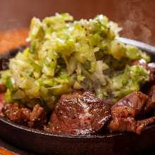 소 안창살 철판 구이
