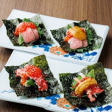 핸드 롤 스시 게 계（게、게&얼마、게&우니、게 전부）