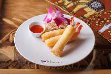 Fried Dishes (e.g., Deep-fried Shrimp Spring Rolls, etc.), 2 items