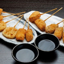 炸肉串【国产牛肉、肉丸、茄子、洋葱、鹌鹑蛋、莲藕】