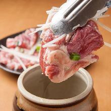 鍋醃蔥羊肉（味噌，鹽，醬油）