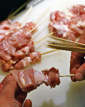 雞腿肉串燒